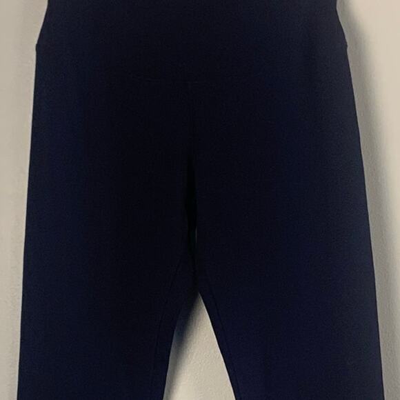 Yummie Navy Blue Cotton Stretch Yoga Pants with Wide Legs Size Medium - Picture 5 of 12